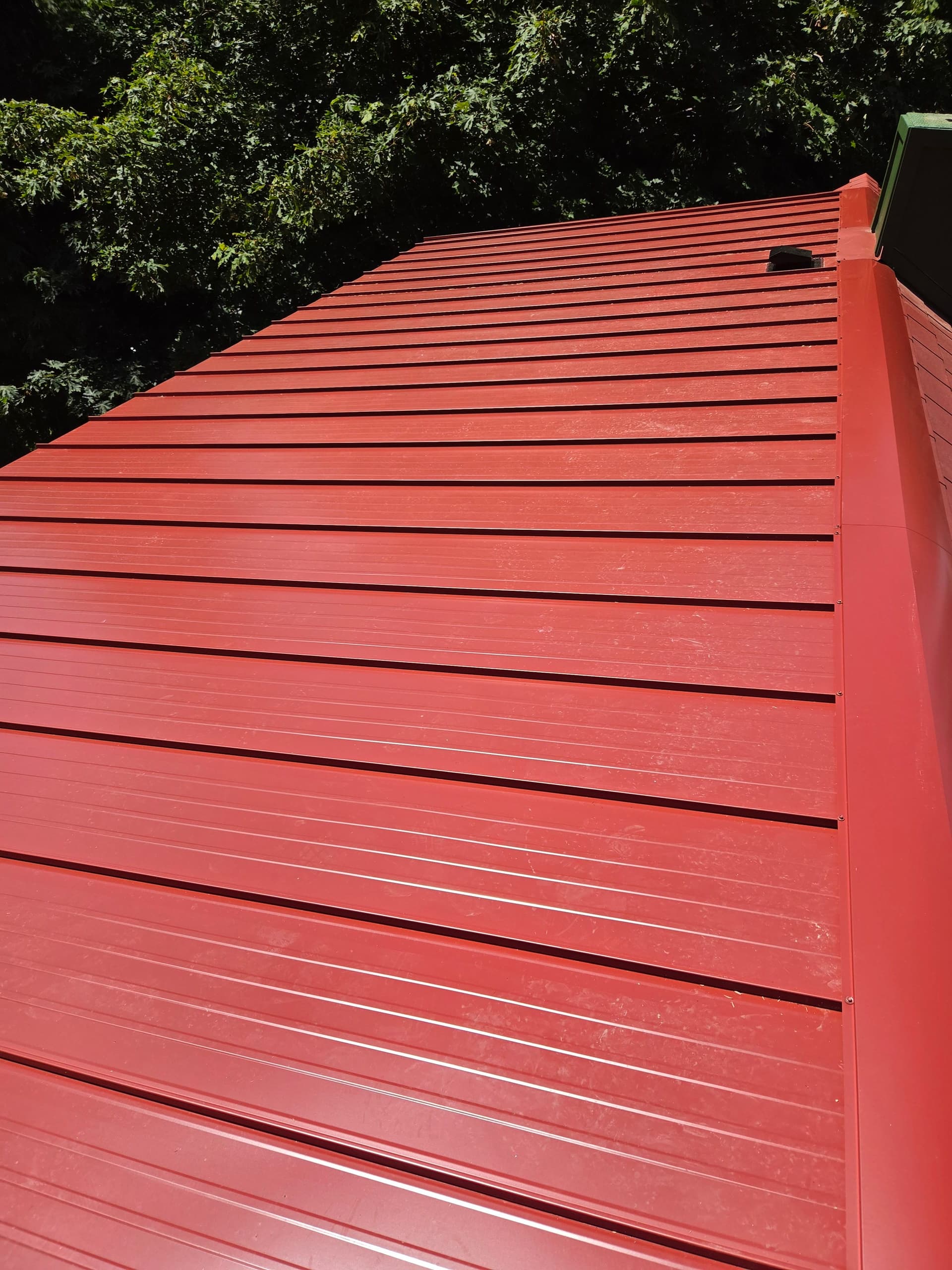 Gallery photos for PermaLock Aluminum Roof Replacement with Bold Red Metal Panels: Image #3