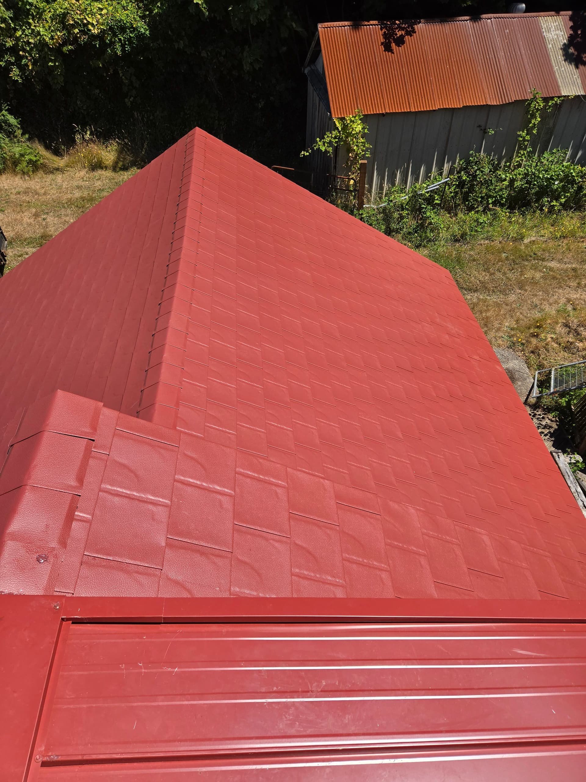 Gallery photos for PermaLock Aluminum Roof Replacement with Bold Red Metal Panels: Image #4